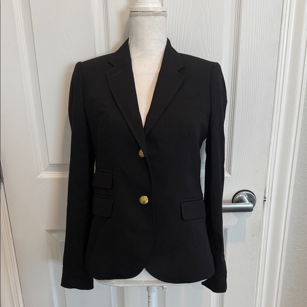 J Crew SchoolBoy Blazer Black Size 2